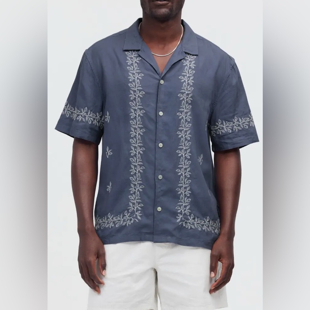 Madewell men’s linen shirt - Slate Blue